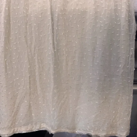 Vintage 1980s Silk Beaded Art Deco Maxi Gown Formal Evening Dress Size M - Picture 5 of 11